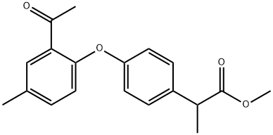 methyl 2-(4-(2-acetyl-4-methylphenoxy)phenyl)propanoate 구조식 이미지