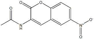 Acetamide, N-(6-nitro-2-oxo-2H-1-benzopyran-3-yl)- Structure