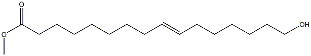 9-Hexadecenoic acid, 16-hydroxy-, methyl ester, (9E)- Structure