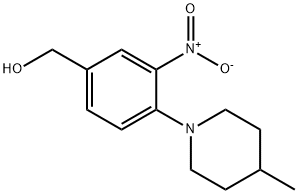 Benzenemethanol, 4-(4-methyl-1-piperidinyl)-3-nitro- Structure