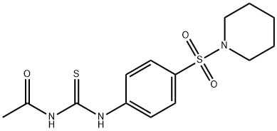 N-({[4-(1-piperidinylsulfonyl)phenyl]amino}carbonothioyl)acetamide 구조식 이미지