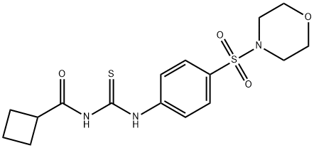 N-({[4-(4-morpholinylsulfonyl)phenyl]amino}carbonothioyl)cyclobutanecarboxamide 구조식 이미지