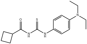 N-({[4-(diethylamino)phenyl]amino}carbonothioyl)cyclobutanecarboxamide 구조식 이미지