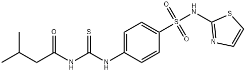 3-methyl-N-[({4-[(1,3-thiazol-2-ylamino)sulfonyl]phenyl}amino)carbonothioyl]butanamide 구조식 이미지