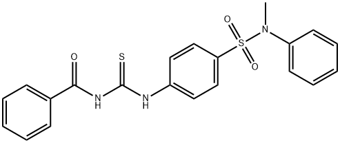 N-{[(4-{[methyl(phenyl)amino]sulfonyl}phenyl)amino]carbonothioyl}benzamide 구조식 이미지