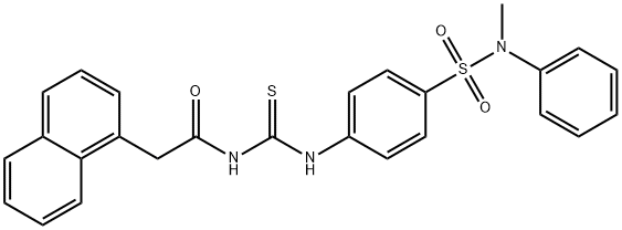 N-{[(4-{[methyl(phenyl)amino]sulfonyl}phenyl)amino]carbonothioyl}-2-(1-naphthyl)acetamide Structure