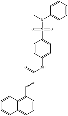 N-(4-{[methyl(phenyl)amino]sulfonyl}phenyl)-3-(1-naphthyl)acrylamide 구조식 이미지