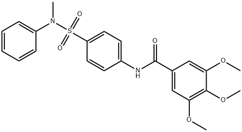 3,4,5-trimethoxy-N-(4-{[methyl(phenyl)amino]sulfonyl}phenyl)benzamide 구조식 이미지