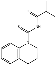 N-(3,4-dihydro-1(2H)-quinolinylcarbonothioyl)-2-methylpropanamide Structure