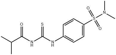 N-[({4-[(dimethylamino)sulfonyl]phenyl}amino)carbonothioyl]-2-methylpropanamide 구조식 이미지