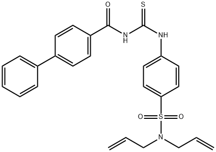 N-[({4-[(diallylamino)sulfonyl]phenyl}amino)carbonothioyl]-4-biphenylcarboxamide Structure