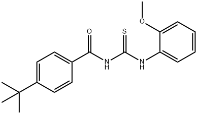 4-tert-butyl-N-{[(2-methoxyphenyl)amino]carbonothioyl}benzamide 구조식 이미지