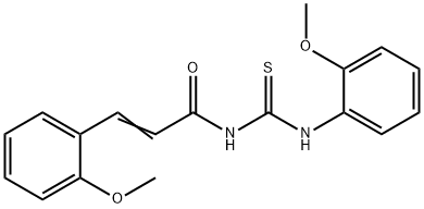 3-(2-methoxyphenyl)-N-{[(2-methoxyphenyl)amino]carbonothioyl}acrylamide 구조식 이미지