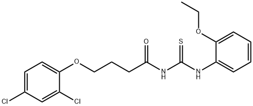 4-(2,4-dichlorophenoxy)-N-{[(2-ethoxyphenyl)amino]carbonothioyl}butanamide Structure