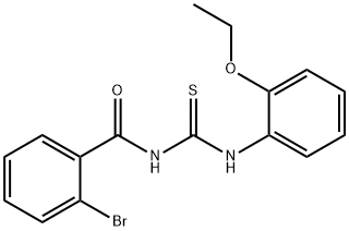 2-bromo-N-{[(2-ethoxyphenyl)amino]carbonothioyl}benzamide 구조식 이미지