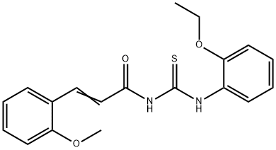 N-{[(2-ethoxyphenyl)amino]carbonothioyl}-3-(2-methoxyphenyl)acrylamide Structure