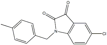 5-chloro-1-[(4-methylphenyl)methyl]indole-2,3-dione Structure