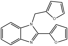 1H-Benzimidazole, 2-(2-furanyl)-1-(2-furanylmethyl)- Structure