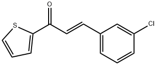 (2E)-3-(3-chlorophenyl)-1-(thiophen-2-yl)prop-2-en-1-one 구조식 이미지