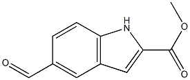 1H-INDOLE-2-CARBOXYLIC ACID,5-FORMYL-,METHYL ESTER 구조식 이미지