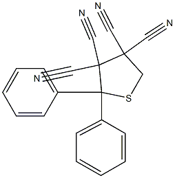 3,3,4,4(2H,5H)-Thiophenetetracarbonitrile, 2,2-diphenyl- Structure