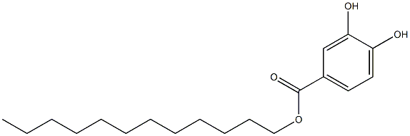 Benzoic acid, 3,4-dihydroxy-, dodecyl ester 구조식 이미지