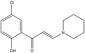 2-Propen-1-one, 1-(5-chloro-2-hydroxyphenyl)-3-(1-piperidinyl)-, (E)- 구조식 이미지