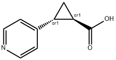 TRANS-2-(PYRIDIN-4-YL)CYCLOPROPANECARBOXYLIC ACID 구조식 이미지