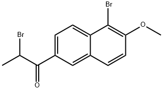 1-Propanone, 2-bromo-1-(5-bromo-6-methoxy-2-naphthalenyl)- Structure