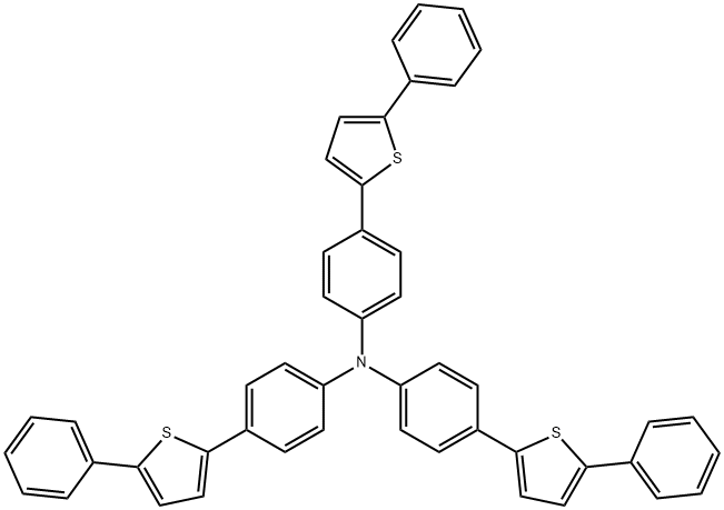 Tris[4-(5-phenylthiophen-2-yl)phenyl]amine 구조식 이미지