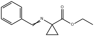 Cyclopropanecarboxylic acid, 1-[(phenylmethylene)amino]-, ethyl ester Structure