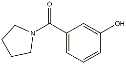 Pyrrolidine, 1-(3-hydroxybenzoyl)- Structure