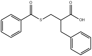 3-(benzoylthio)-2-benzylpropanoic acid 구조식 이미지