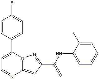 7-(4-fluorophenyl)-N-(2-methylphenyl)pyrazolo[1,5-a]pyrimidine-2-carboxamide Structure