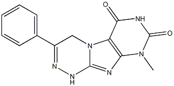 9-methyl-3-phenyl-1,4-dihydro-[1,2,4]triazino[3,4-f]purine-6,8(7H,9H)-dione 구조식 이미지