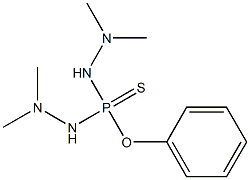 2-[(2,2-dimethylhydrazinyl)-phenoxyphosphinothioyl]-1,1-dimethylhydrazine 구조식 이미지