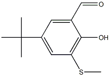 Benzaldehyde, 5-(1,1-dimethylethyl)-2-hydroxy-3-(methylthio)- Structure