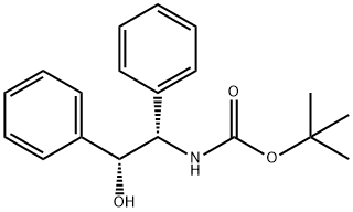 N-[(1S,2R)-2-hydroxy-1,2-diphenylethyl]-Carbamic acid 1,1-dimethylethyl ester Structure