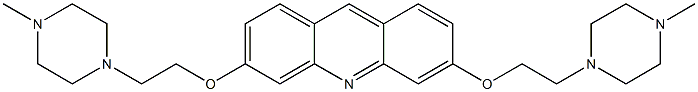 Acridine, 3,6-bis[2-(4-methyl-1-piperazinyl)ethoxy]- 구조식 이미지