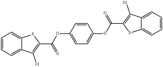 1,4-phenylene bis(3-chloro-1-benzothiophene-2-carboxylate) 구조식 이미지