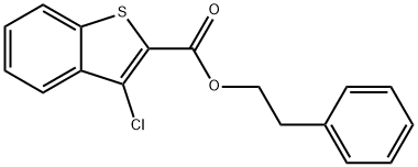 2-phenylethyl 3-chloro-1-benzothiophene-2-carboxylate Structure