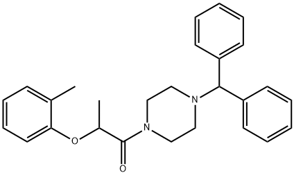 1-(diphenylmethyl)-4-[2-(2-methylphenoxy)propanoyl]piperazine Structure