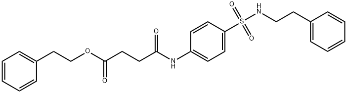 2-phenylethyl 4-oxo-4-[(4-{[(2-phenylethyl)amino]sulfonyl}phenyl)amino]butanoate 구조식 이미지