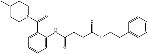 2-phenylethyl 4-({2-[(4-methyl-1-piperidinyl)carbonyl]phenyl}amino)-4-oxobutanoate Structure