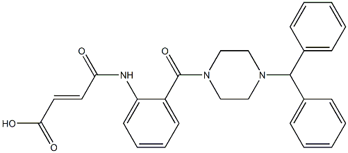 4-[(2-{[4-(diphenylmethyl)-1-piperazinyl]carbonyl}phenyl)amino]-4-oxo-2-butenoic acid Structure