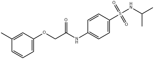 2-(3-methylphenoxy)-N-[4-(propan-2-ylsulfamoyl)phenyl]acetamide Structure