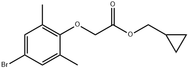 cyclopropylmethyl (4-bromo-2,6-dimethylphenoxy)acetate Structure