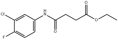 ethyl 4-[(3-chloro-4-fluorophenyl)amino]-4-oxobutanoate 구조식 이미지