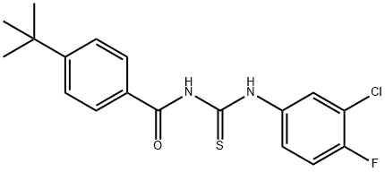 4-tert-butyl-N-{[(3-chloro-4-fluorophenyl)amino]carbonothioyl}benzamide 구조식 이미지