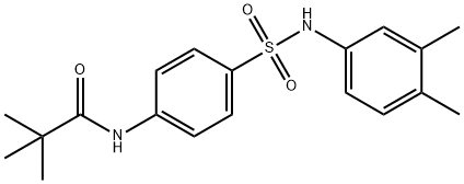 N-(4-{[(3,4-dimethylphenyl)amino]sulfonyl}phenyl)-2,2-dimethylpropanamide Structure